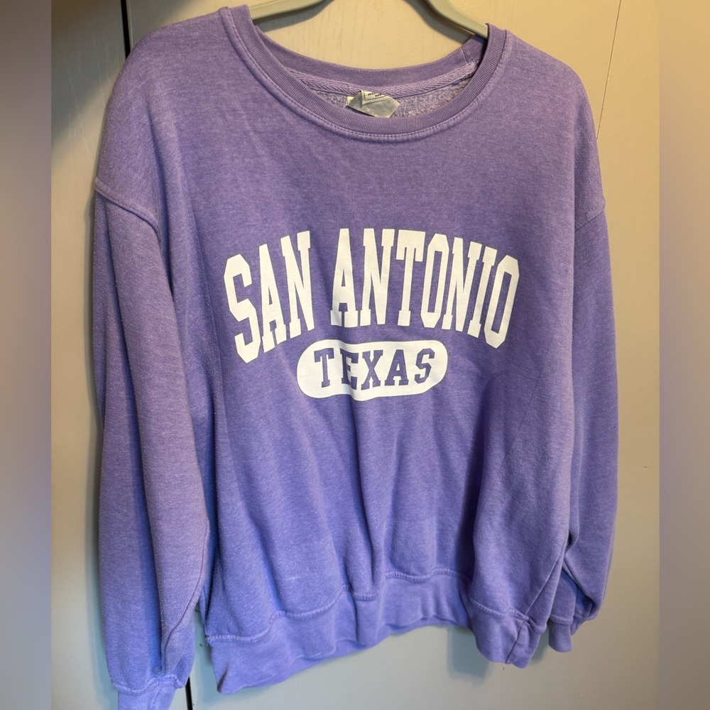 Purple San Antonio Texas Women's Sweater